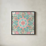 Macrame Meander VII by Dina June. Shown in a sleek black glass frame for a contemporary gallery look. Available as an archival giclee rolled canvas, fine art paper, or poster print. SKU 66571a.