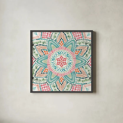 Macrame Meander VII by Dina June. Shown in a sleek black glass frame for a contemporary gallery look. Available as an archival giclee rolled canvas, fine art paper, or poster print. SKU 66571a.