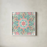 Macrame Meander VII by Dina June. Shown in a crisp white glass frame for a clean and minimalist style. Available as an archival giclee rolled canvas, fine art paper, or poster print. SKU 66571a.
