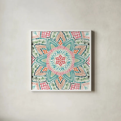 Macrame Meander VII by Dina June. Shown in a crisp white glass frame for a clean and minimalist style. Available as an archival giclee rolled canvas, fine art paper, or poster print. SKU 66571a.