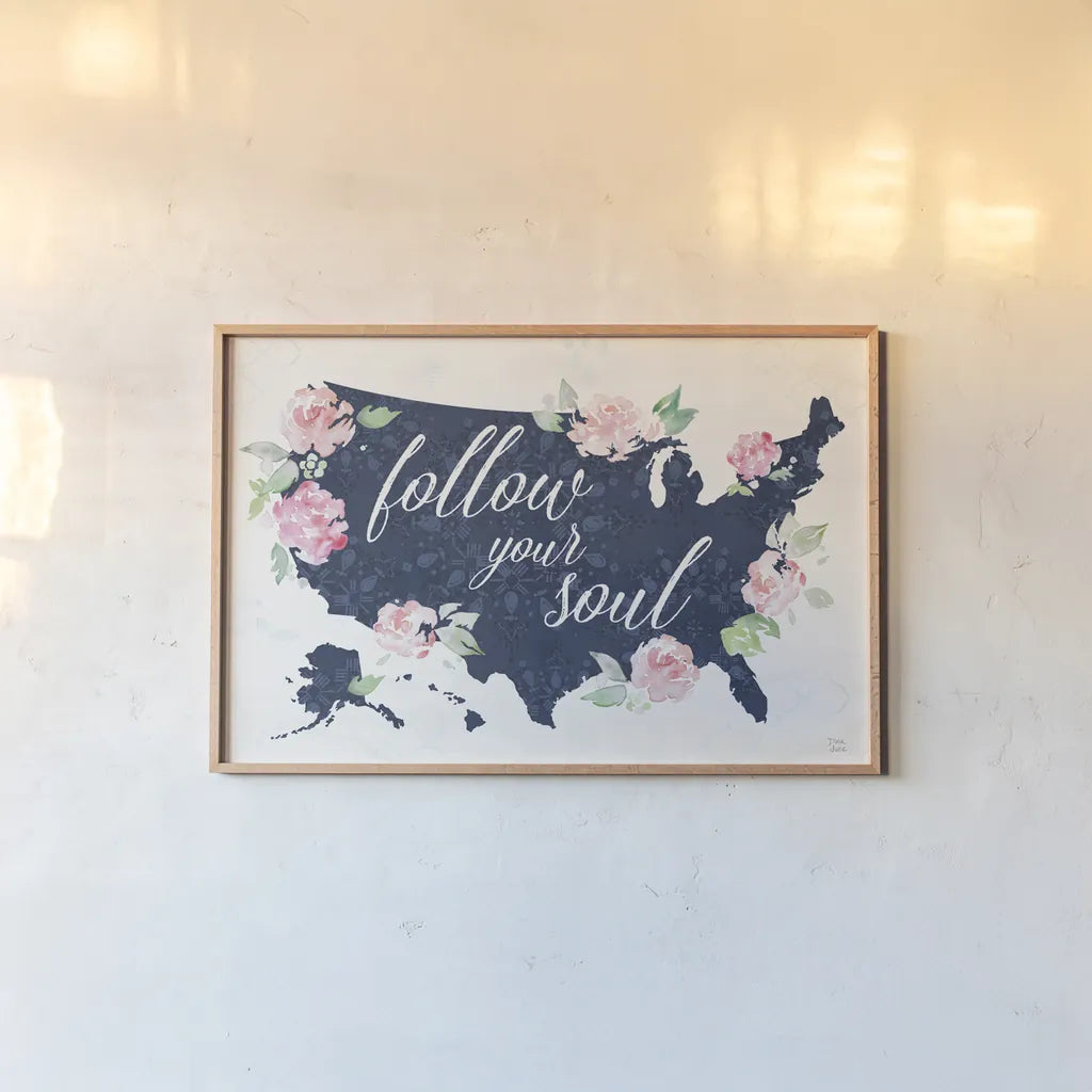 Moroccan Bouquet II by Dina June. shown as a paper print in a natural frame. Available as a archival giclee rolled canvas, fine art paper, or poster print. SKU 61636i.