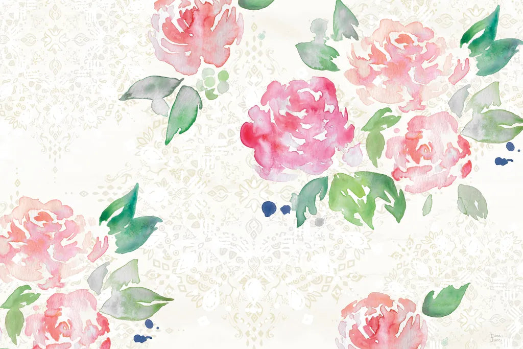 Moroccan Bouquet III Light by Dina June. SKU 61638i. Archival Giclee Fine art print for wall decor.