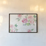 Moroccan Bouquet III Light by Dina June. shown as a paper print in a black flame. Available as a archival giclee rolled canvas, fine art paper, or poster print. SKU 61638i.