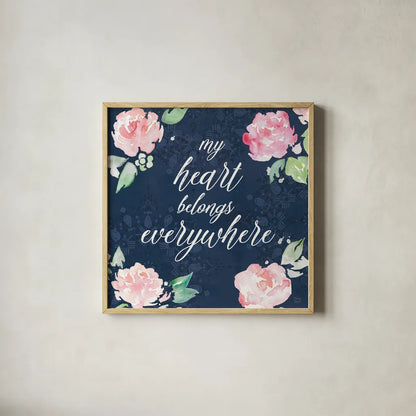 Moroccan Bouquet V by Dina June. Shown in a natural wood glass frame for a timeless modern aesthetic. Available as an archival giclee rolled canvas, fine art paper, or poster print. SKU 61640a.