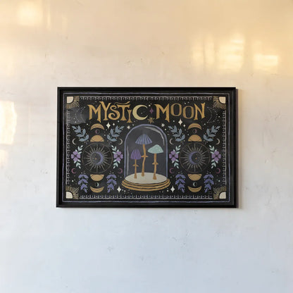 Mystical Times I by Dina June. shown as a paper print in a black flame. Available as a archival giclee rolled canvas, fine art paper, or poster print. SKU 82963i.