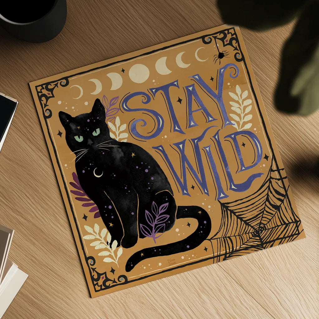 Mystical Times IX by Dina June. Shown as a detailed flat fine art print, highlighting archival giclee quality. Available as an archival giclee rolled canvas, fine art paper, or poster print. SKU 82971a.