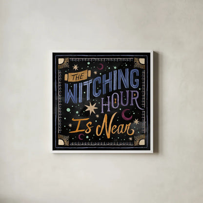 Mystical Times VII by Dina June. Shown in a crisp white glass frame for a clean and minimalist style. Available as an archival giclee rolled canvas, fine art paper, or poster print. SKU 82969a.