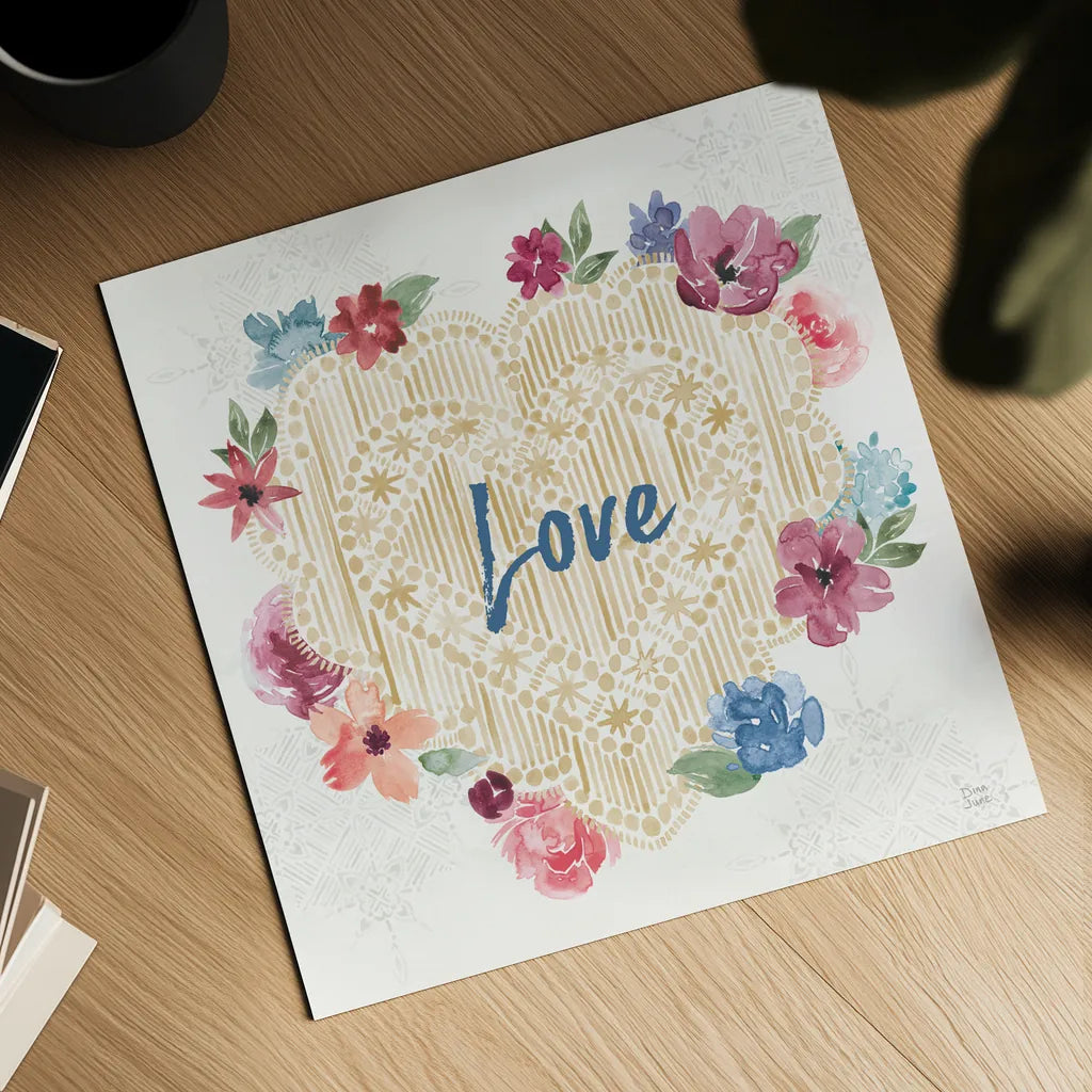 Naturally Inspired II by Dina June. Shown as a detailed flat fine art print, highlighting archival giclee quality. Available as an archival giclee rolled canvas, fine art paper, or poster print. SKU 57934a.