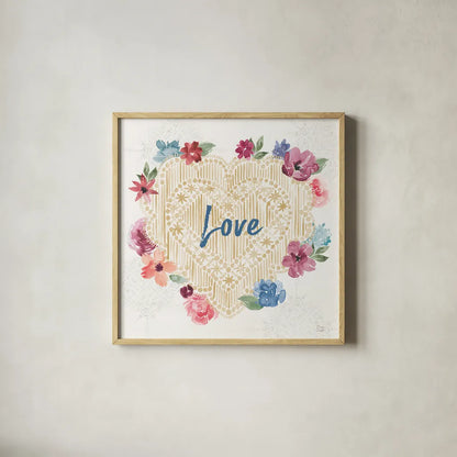 Naturally Inspired II by Dina June. Shown in a natural wood glass frame for a timeless modern aesthetic. Available as an archival giclee rolled canvas, fine art paper, or poster print. SKU 57934a.