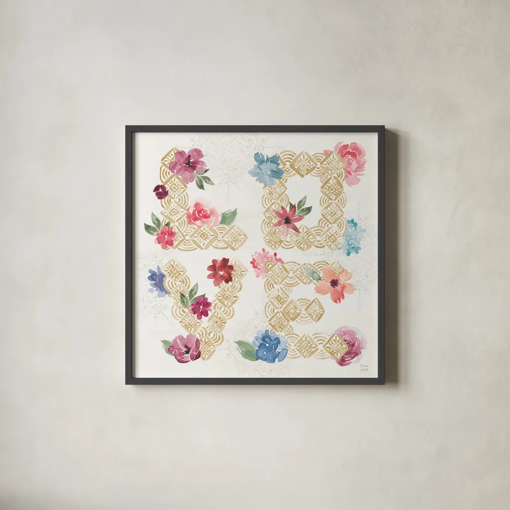 Naturally Inspired VI by Dina June. Shown in a sleek black glass frame for a contemporary gallery look. Available as an archival giclee rolled canvas, fine art paper, or poster print. SKU 57938a.