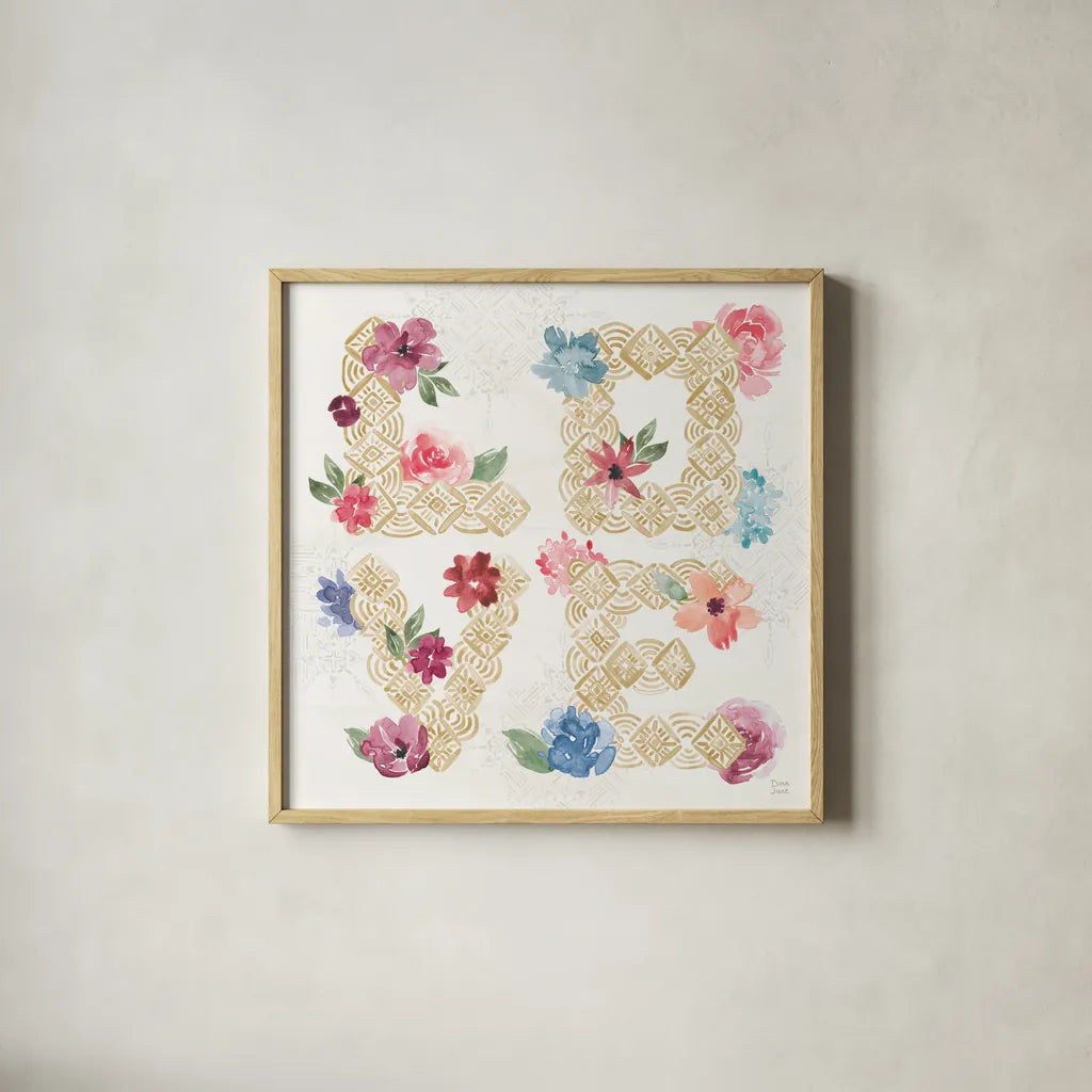 Naturally Inspired VI by Dina June. Shown in a natural wood glass frame for a timeless modern aesthetic. Available as an archival giclee rolled canvas, fine art paper, or poster print. SKU 57938a.