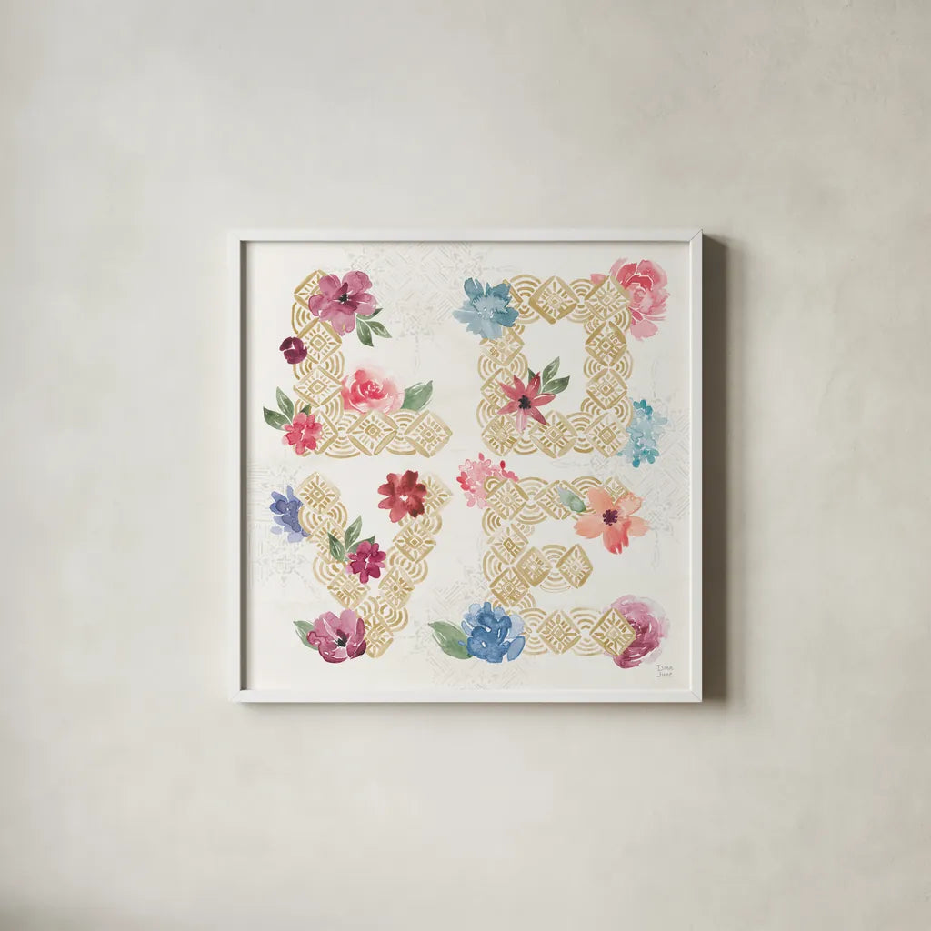 Naturally Inspired VI by Dina June. Shown in a crisp white glass frame for a clean and minimalist style. Available as an archival giclee rolled canvas, fine art paper, or poster print. SKU 57938a.