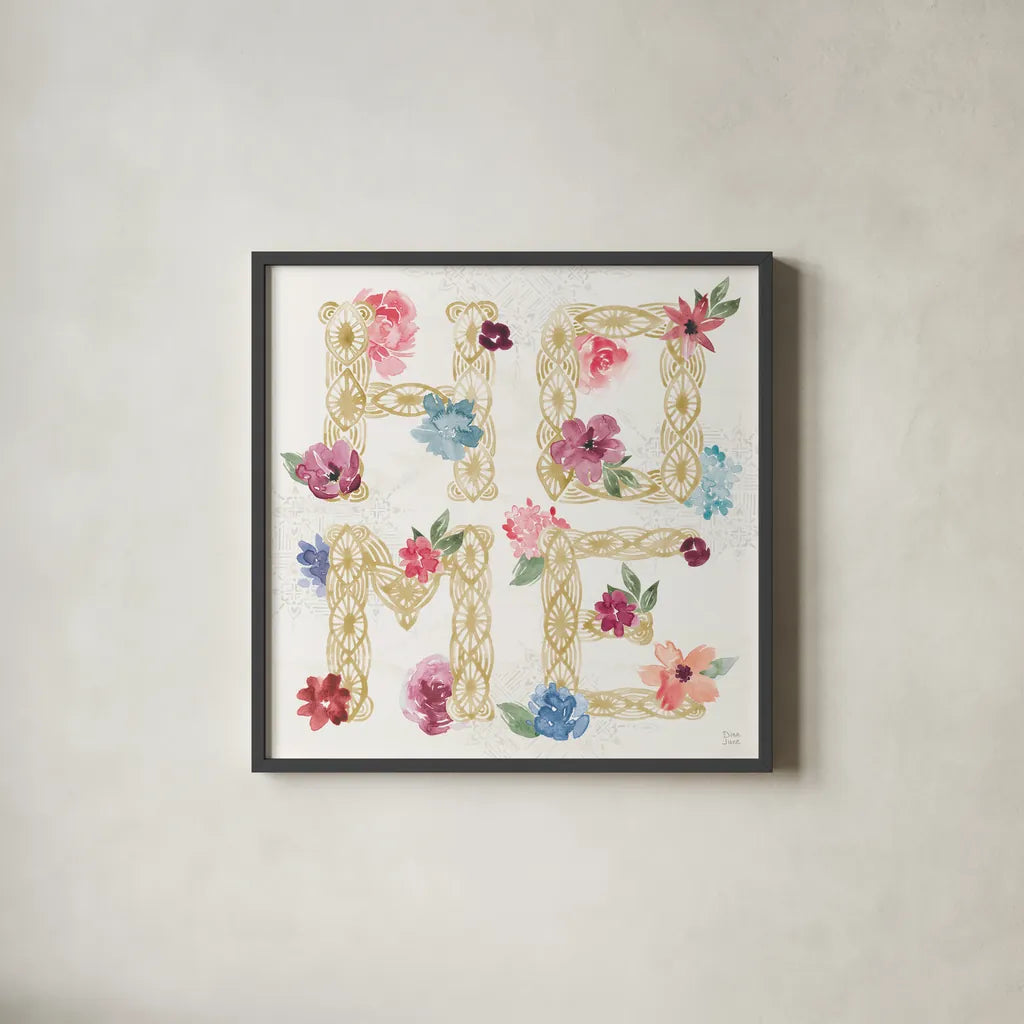 Naturally Inspired VII by Dina June. Shown in a sleek black glass frame for a contemporary gallery look. Available as an archival giclee rolled canvas, fine art paper, or poster print. SKU 57939a.