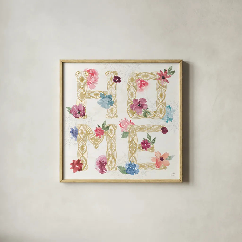 Naturally Inspired VII by Dina June. Shown in a natural wood glass frame for a timeless modern aesthetic. Available as an archival giclee rolled canvas, fine art paper, or poster print. SKU 57939a.