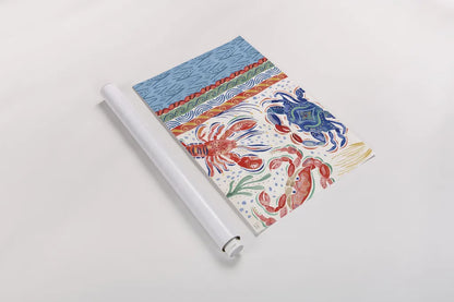 Nautical Vibes I by Dina June. shown as a rolled paper print. Available as archival giclee rolled canvas, fine art paper, or poster print. SKU 95031i.