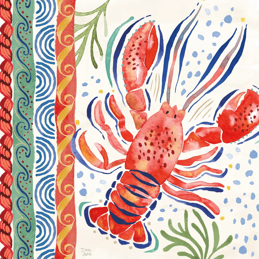 Nautical Vibes II by Dina June. SKU 95032a. Archival Giclee Fine art print for wall decor.