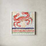Nautical Vibes III by Dina June. Shown in a crisp white glass frame for a clean and minimalist style. Available as an archival giclee rolled canvas, fine art paper, or poster print. SKU 95033a.