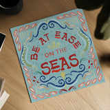 Nautical Vibes VII by Dina June. Shown as a detailed flat fine art print, highlighting archival giclee quality. Available as an archival giclee rolled canvas, fine art paper, or poster print. SKU 95037a.