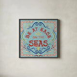 Nautical Vibes VII by Dina June. Shown in a sleek black glass frame for a contemporary gallery look. Available as an archival giclee rolled canvas, fine art paper, or poster print. SKU 95037a.