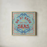 Nautical Vibes VII by Dina June. Shown in a natural wood glass frame for a timeless modern aesthetic. Available as an archival giclee rolled canvas, fine art paper, or poster print. SKU 95037a.