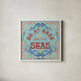 Nautical Vibes VII by Dina June. Shown in a crisp white glass frame for a clean and minimalist style. Available as an archival giclee rolled canvas, fine art paper, or poster print. SKU 95037a.