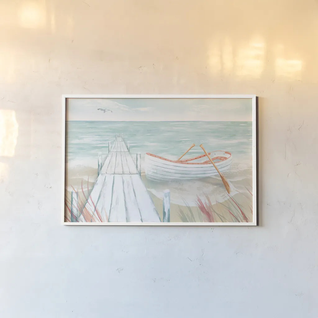 Ocean Breeze II by Dina June. shown as a paper print in a white frame. Available as a archival giclee rolled canvas, fine art paper, or poster print. SKU 77723i.