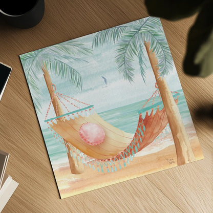 Ocean Breeze III by Dina June. Shown as a detailed flat fine art print, highlighting archival giclee quality. Available as an archival giclee rolled canvas, fine art paper, or poster print. SKU 77724a.