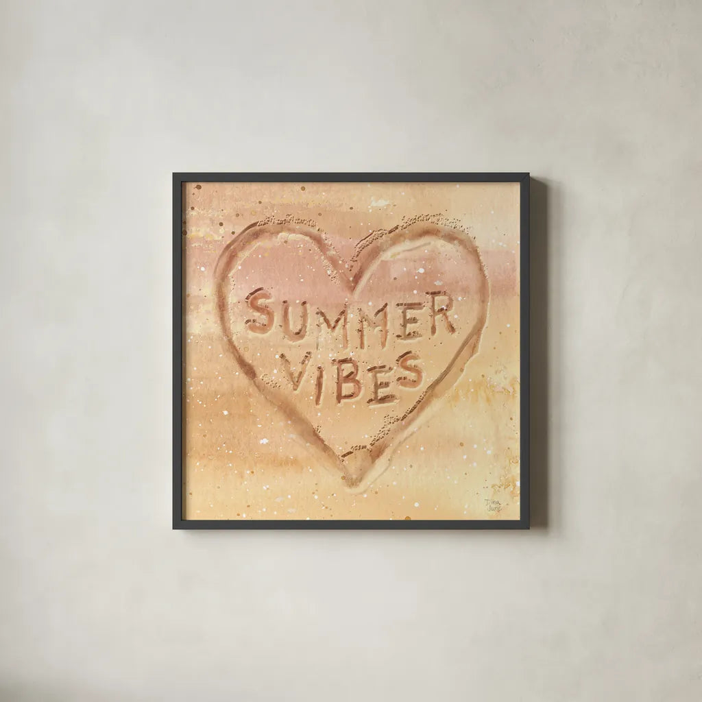 Ocean Breeze IX by Dina June. Shown in a sleek black glass frame for a contemporary gallery look. Available as an archival giclee rolled canvas, fine art paper, or poster print. SKU 77730a.