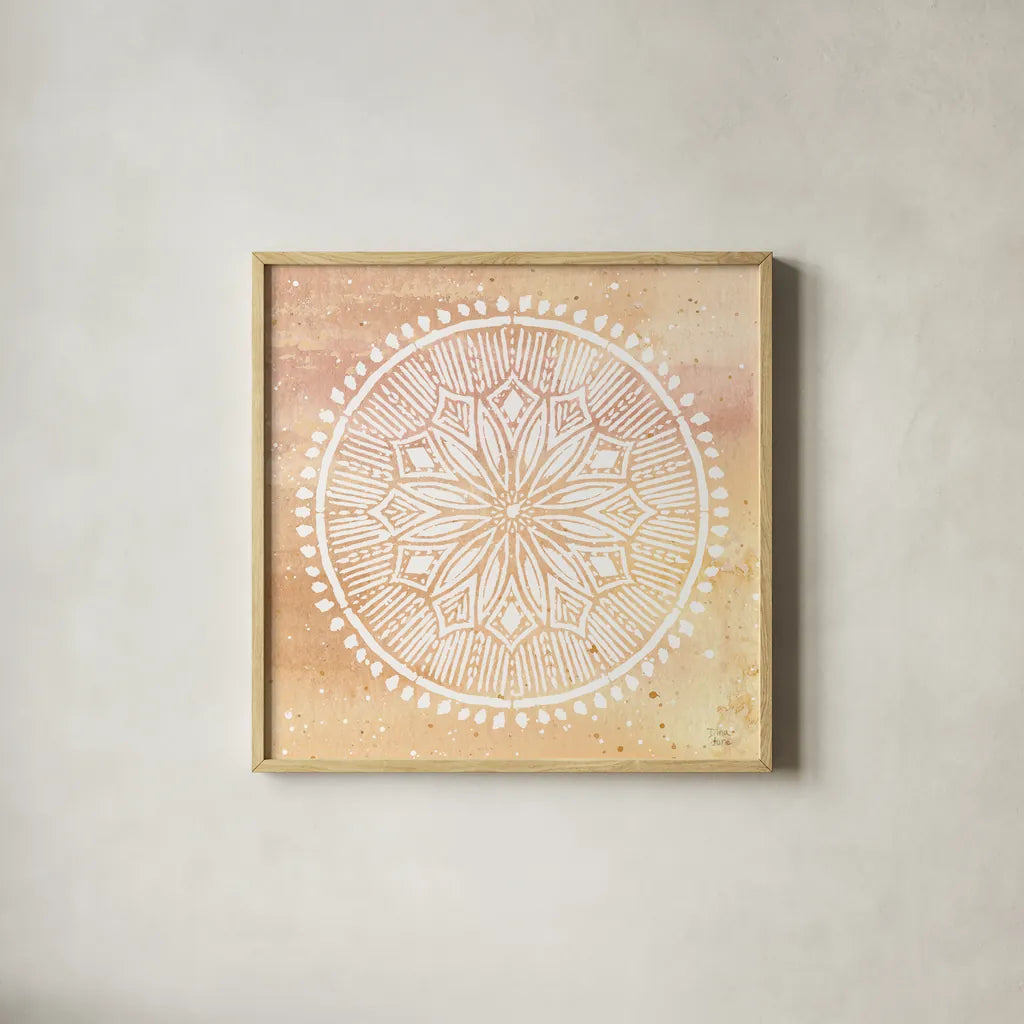 Ocean Breeze X by Dina June. Shown in a natural wood glass frame for a timeless modern aesthetic. Available as an archival giclee rolled canvas, fine art paper, or poster print. SKU 77731a.