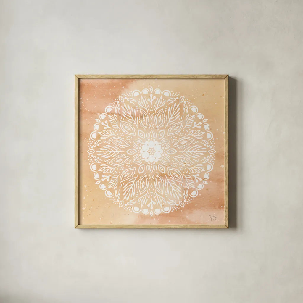 Ocean Breeze XI by Dina June. Shown in a natural wood glass frame for a timeless modern aesthetic. Available as an archival giclee rolled canvas, fine art paper, or poster print. SKU 77732a.