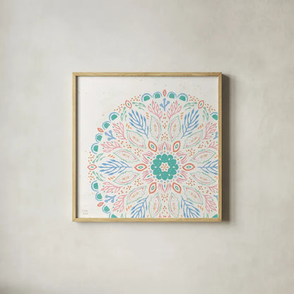 Ocean Breeze XIII by Dina June. Shown in a natural wood glass frame for a timeless modern aesthetic. Available as an archival giclee rolled canvas, fine art paper, or poster print. SKU 77734a.