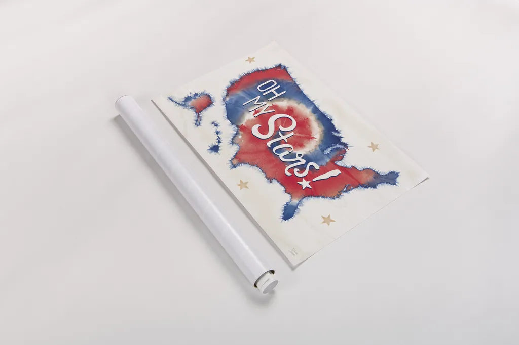 Oh My Stars I by Dina June. shown as a rolled paper print. Available as archival giclee rolled canvas, fine art paper, or poster print. SKU 73470i.