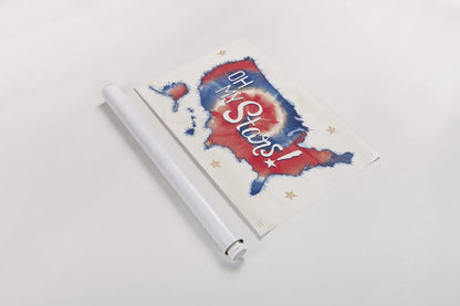 Oh My Stars I by Dina June. shown as a rolled paper print. Available as archival giclee rolled canvas, fine art paper, or poster print. SKU 73470i.