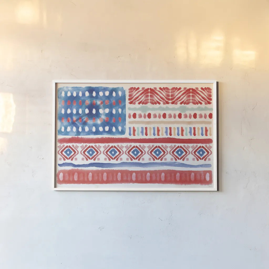 Oh My Stars II by Dina June. shown as a paper print in a white frame. Available as a archival giclee rolled canvas, fine art paper, or poster print. SKU 73471i.