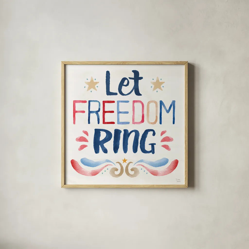 Oh My Stars VII by Dina June. Shown in a natural wood glass frame for a timeless modern aesthetic. Available as an archival giclee rolled canvas, fine art paper, or poster print. SKU 73476a.