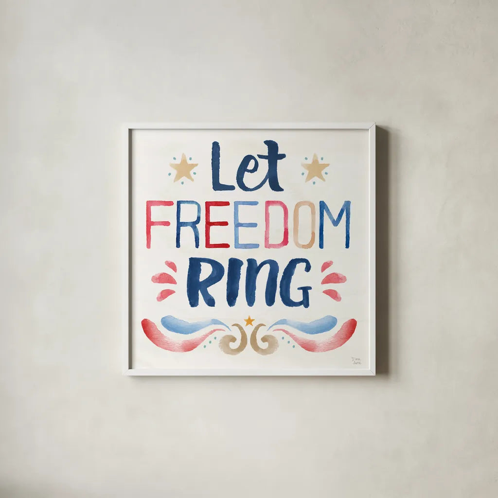 Oh My Stars VII by Dina June. Shown in a crisp white glass frame for a clean and minimalist style. Available as an archival giclee rolled canvas, fine art paper, or poster print. SKU 73476a.