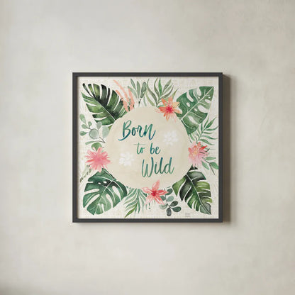 Paradise Petals IV by Dina June. Shown in a sleek black glass frame for a contemporary gallery look. Available as an archival giclee rolled canvas, fine art paper, or poster print. SKU 56883a.