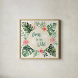 Paradise Petals IV by Dina June. Shown in a natural wood glass frame for a timeless modern aesthetic. Available as an archival giclee rolled canvas, fine art paper, or poster print. SKU 56883a.