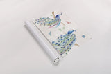 Peacock Glory I by Dina June. shown as a rolled paper print. Available as archival giclee rolled canvas, fine art paper, or poster print. SKU 65987i.