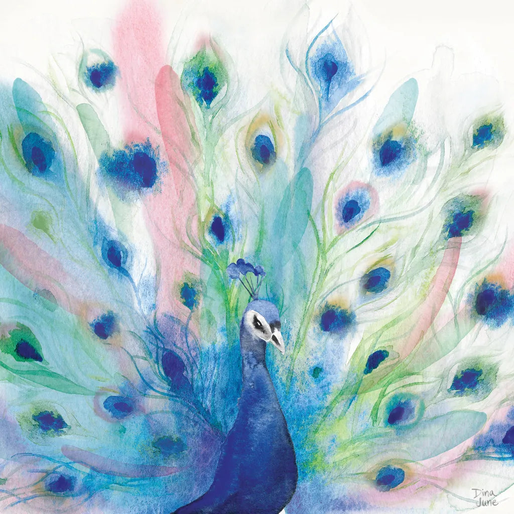 Peacock Glory IV by Dina June. SKU 65990a. Archival Giclee Fine art print for wall decor.