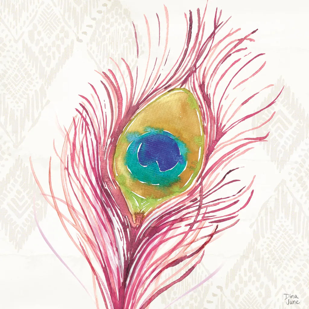 Peacock Glory VI by Dina June. SKU 65992a. Archival Giclee Fine art print for wall decor.