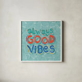 Poolside Vibes V by Dina June. Shown in a crisp white glass frame for a clean and minimalist style. Available as an archival giclee rolled canvas, fine art paper, or poster print. SKU 103843a.