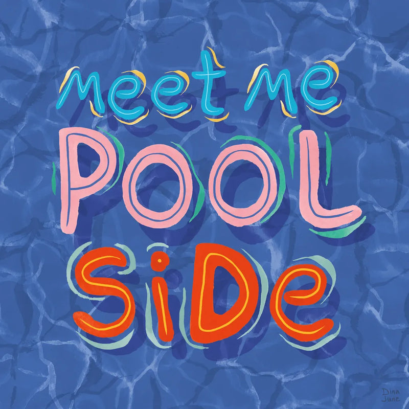 Poolside Vibes VI by Dina June. SKU 103844a. Archival Giclee Fine art print for wall decor.