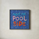 Poolside Vibes VI by Dina June. Shown in a sleek black glass frame for a contemporary gallery look. Available as an archival giclee rolled canvas, fine art paper, or poster print. SKU 103844a.