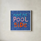Poolside Vibes VI by Dina June. Shown in a crisp white glass frame for a clean and minimalist style. Available as an archival giclee rolled canvas, fine art paper, or poster print. SKU 103844a.