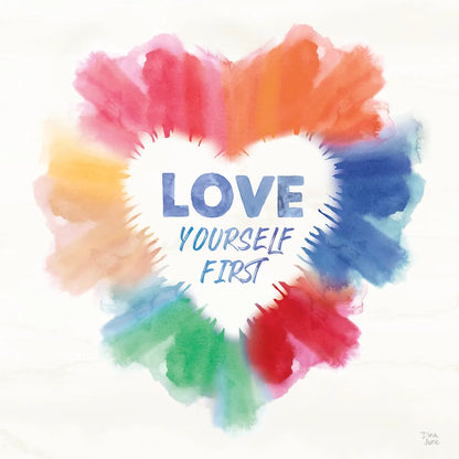 Rainbow Love Pride by Dina June. SKU 85453a. Archival Giclee Fine art print for wall decor.