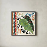 Rainforest II by Dina June. Shown in a sleek black glass frame for a contemporary gallery look. Available as an archival giclee rolled canvas, fine art paper, or poster print. SKU 92493a.