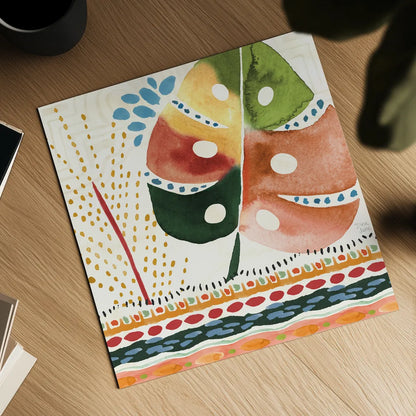 Rainforest IV by Dina June. Shown as a detailed flat fine art print, highlighting archival giclee quality. Available as an archival giclee rolled canvas, fine art paper, or poster print. SKU 92495a.