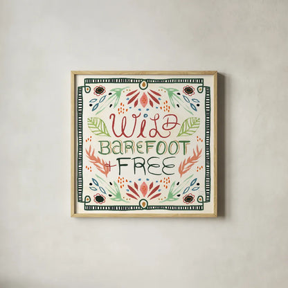 Rainforest VII by Dina June. Shown in a natural wood glass frame for a timeless modern aesthetic. Available as an archival giclee rolled canvas, fine art paper, or poster print. SKU 92498a.