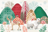 Snowy Critters I by Dina June. SKU 83421i. Archival Giclee Fine art print for wall decor.